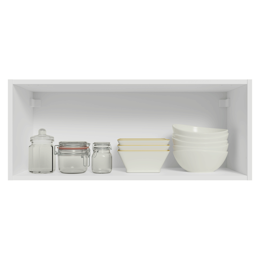 Gabinete Superior 80 cm 1 Puerta Abatible Blanco/Gris Vik Madesa