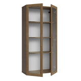 Mueble de Cocina Vitrina 70cm 2 Puertas de Vidrio Marrón Madesa