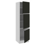 Mueble Despensa 60 cm 3 Puertas Glamy Blanco/Negro