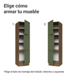 Despensero 60 cm 3 Puertas Marrón/Verde Vik Madesa