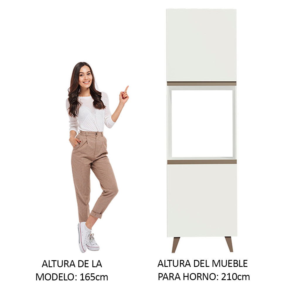 Mueble para Horno Madesa Reims 60 cm 2 Puertas Blanco