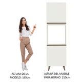 Mueble para Horno Madesa Reims 60 cm 2 Puertas Blanco