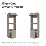 Mueble para Horno 60 cm 2 Puertas 2 Nichos Sin Patas NiceCrema