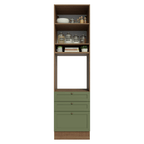 Mueble para Horno 60 x 52 cm 1 Puerta 3 Cajones Marrón/Verde Vik Madesa