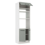 Mueble para Horno 70 cm 3 Puertas Blanco/Gris Agata Madesa
