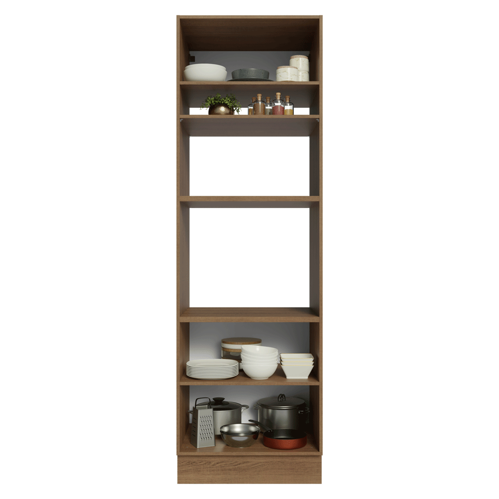 Mueble para Horno 70 cm 3 Puertas Marrón/Gris Vik Madesa