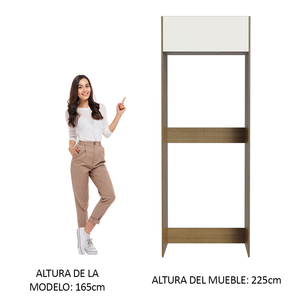 Mueble para Refrigerador 1 Puerta Marrón/Blanco Stella Madesa