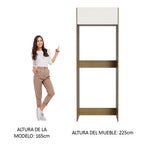 Mueble para Refrigerador 1 Puerta Marrón/Blanco Stella Madesa