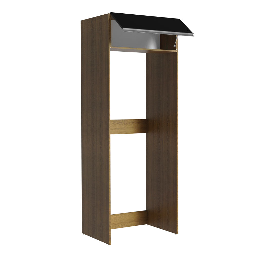 Mueble para Refrigerador 1 Puerta Marrón/Negro Glamy Madesa