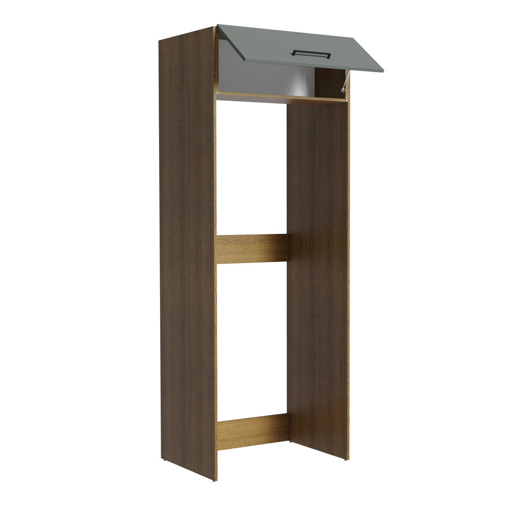 Mueble de Cocina para Refrigerador 1 Puerta Abatible Agata Marrón/Gris