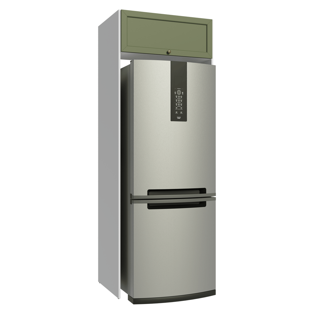 Mueble para Refrigerador 1 Puerta Basculanete Blanco/Verde Vik Madesa