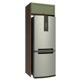 Mueble para Refrigerador 1 Puerta Basculanete Marrón/Verde Vik Madesa