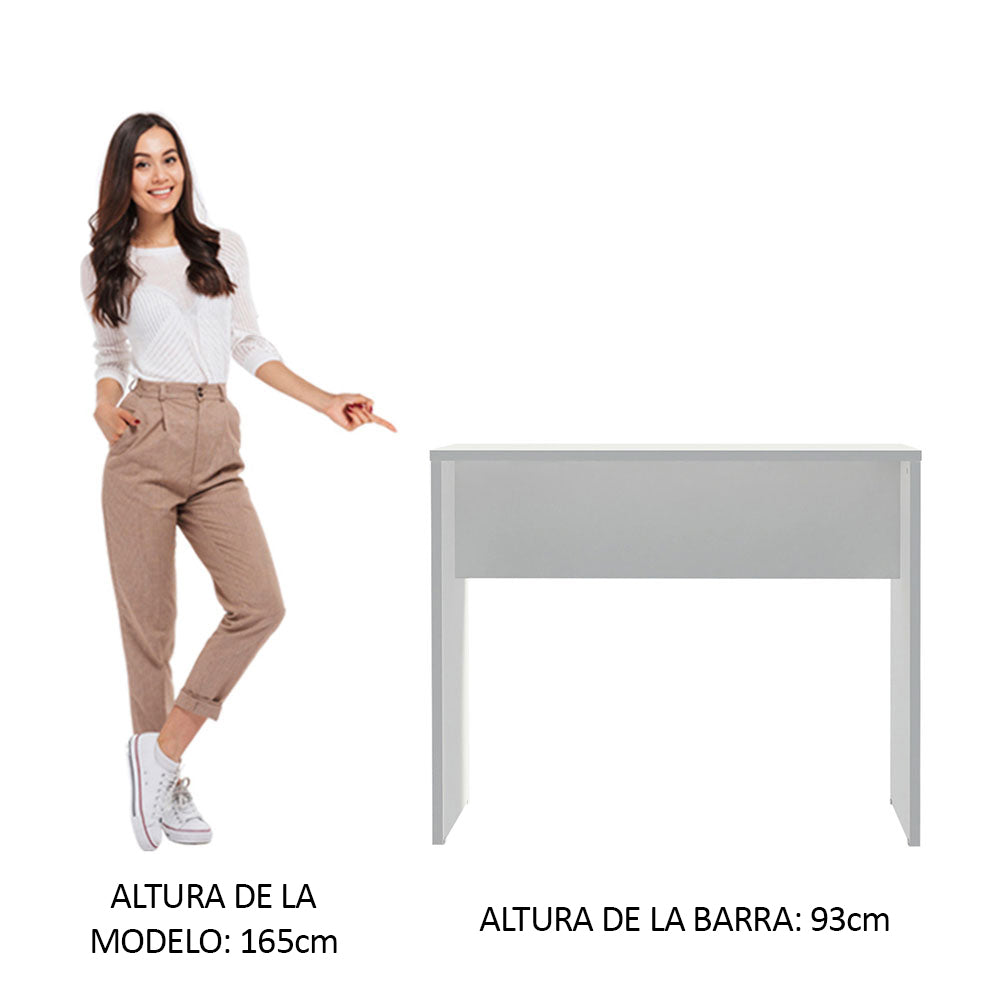 Barra de Cocina 115 cm Lux, Glamy y Agata Blanco