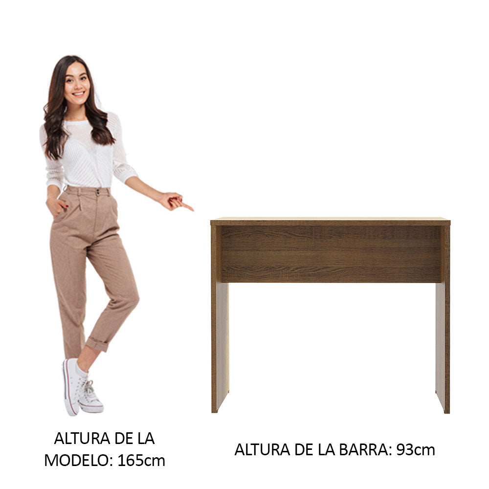 Barra de Cocina 115 cm Marrón Lux, Glamy y Agata Madesa