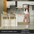 Isla de Cocina con Encimera 120 cm Blanco Madesa