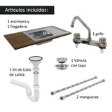 Cocina Integral 240cm Marrón/Gris Agata 03