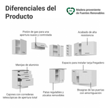 Cocina Integral Esquinera 399cm Blanco Agata 02