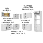 Cocina Integral Esquinera 459 Blanco Agata 01