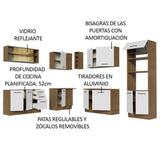 Cocina Integral Esquinera 459cm Marrón/Blanco Agata 01