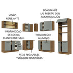 Cocina Integral Esquinera 459cm Marrón/Gris Agata 01