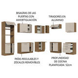 Cocina Integral Esquinera 479cm Marrón/Crema Agata 01