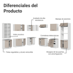 Cocina Integral 549cm Blanco/Crema Agata 01