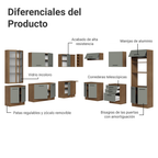 Cocina Integral Esquinera 549cm Marrón/Gris Agata 01