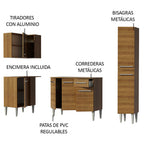 Cocina Integral Esquinera 261cm Marrón Emilly Song 01