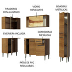 Cocina Integral Esquinera 261cm Marrón Emilly River 03