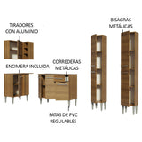 Cocina Integral Esquinera 293cm Marrón Emilly Music 02