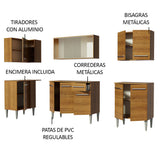 Cocina Integral Esquinera 293cm Marrón Emilly Point 03