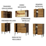Cocina Integral Esquinera 293cm Marrón Emilly Play04