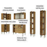 Cocina Integral Esquinera 293cm Marrón Emilly Self 05