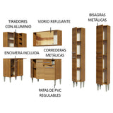 Cocina Integral Esquinera 293cm Marrón Emilly Line 06