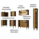 Cocina Integral Esquinera 325cm Marrón Emilly Wave 04