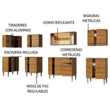 Cocina Integral Esquinera 357cm Marrón Emilly Mega 03