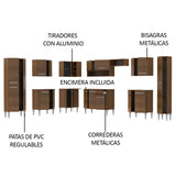 Cocina Integral Esquinera 513cm Marrón Emilly Big 02