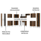 Cocina Integral Esquinera 513cm Marrón/Blanco Emilly Big 02