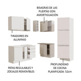 Cocina Integral Esquinera 329cm Blanco Glamy 01