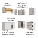 Cocina Integral Esquinera 329cm Blanco Glamy 02