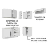 Cocina Integral Esquinera 349cm Blanco Glamy 07