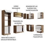 Cocina Integral Esquinera 399cm Marrón/Blanco Glamy 02