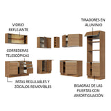 Cocina Integral Esquinera 459cm Marrón Glamy 01