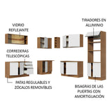 Cocina Integral Esquinera 459cm Marrón/Blanco Glamy 01