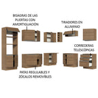 Cocina Integral Esquinera 479cm Marrón Glamy 01