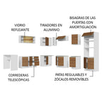 Cocina Integral Esquinera 504 cm Blanco/Marrón Glamy 01