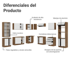 Cocina Integral 549cm Marrón/Blanco Glamy 01