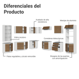 Cocina Integral 549cm Blanco/Marrón Glamy 01