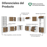 Cocina Integral 549cm Blanco/Marrón Glamy 01