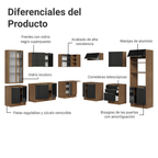Cocina Integral 566cm Marrón/Negro Lux 01